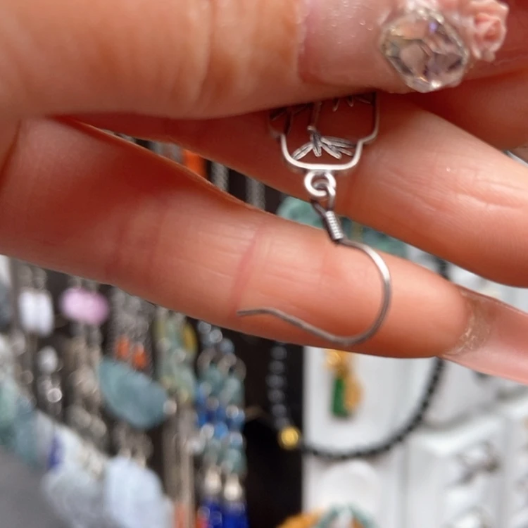 【闪购商品】翡翠耳饰银S925镶嵌春*苗耳饰