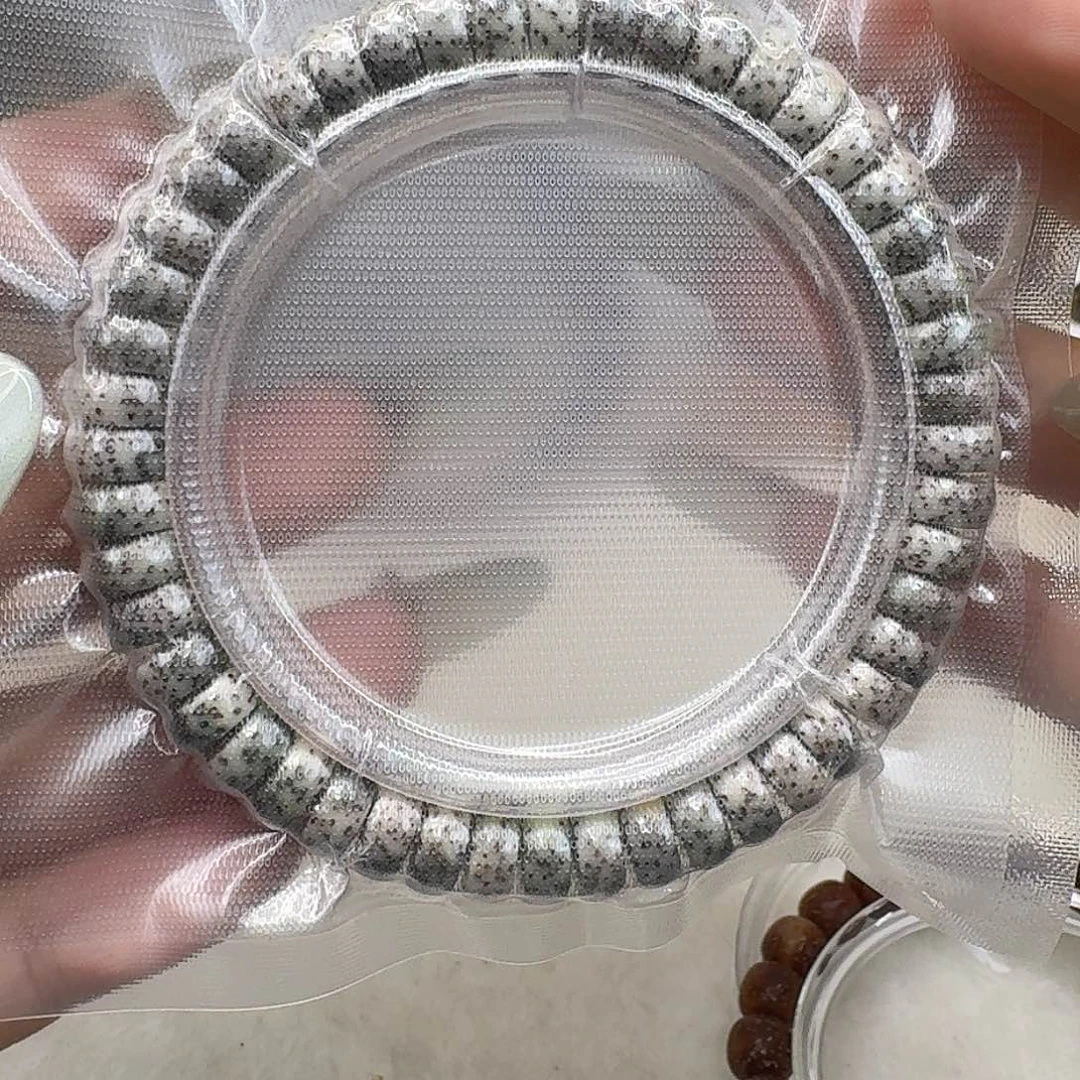 星月菩提手串106入门糯冰石玉药片94