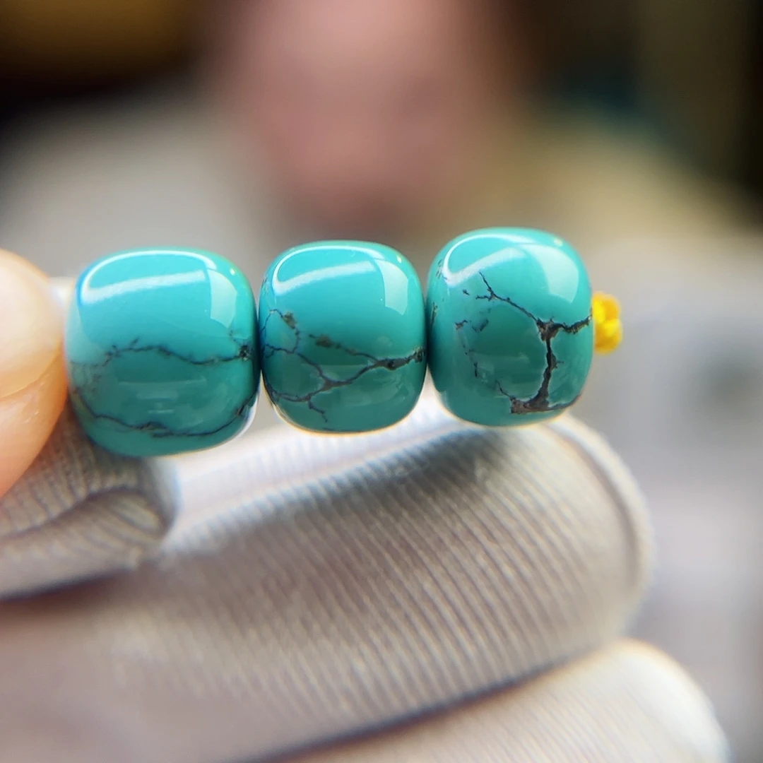 绿松石珠宝奇石未镶嵌9.9腰珠