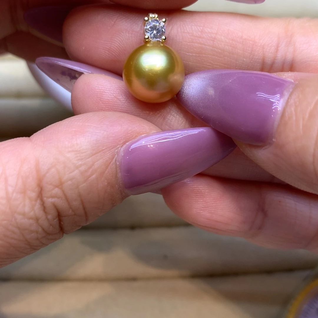 颈饰银S925镶嵌海水珍珠