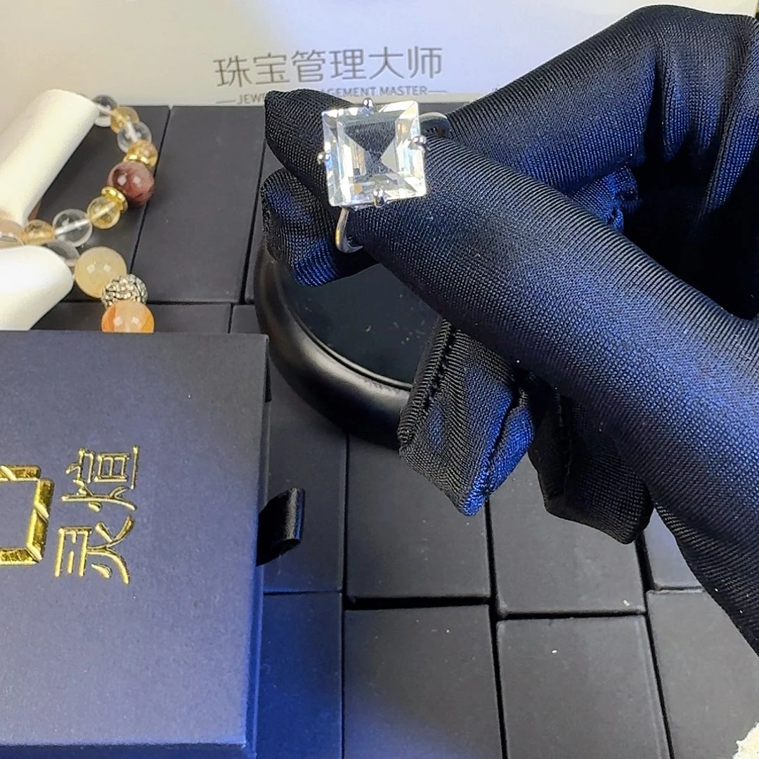 水晶眼镜银S925镶嵌