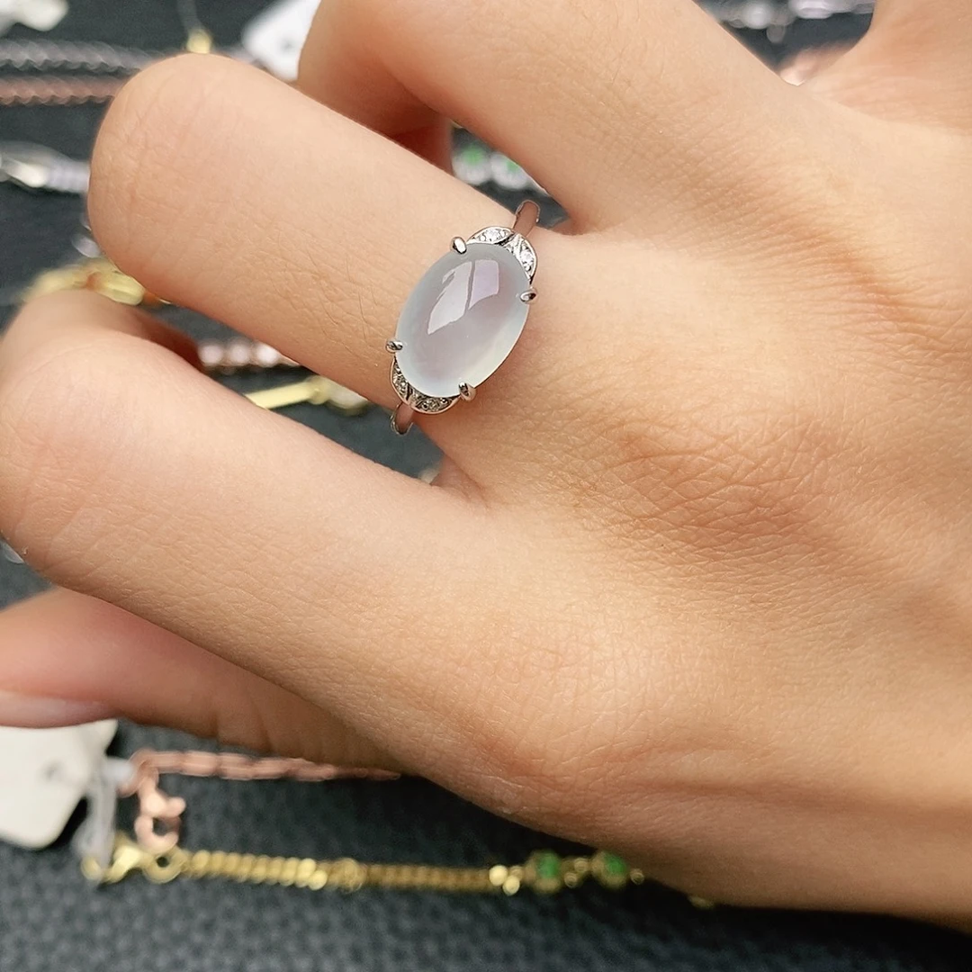 翡翠银S925镶嵌戒指