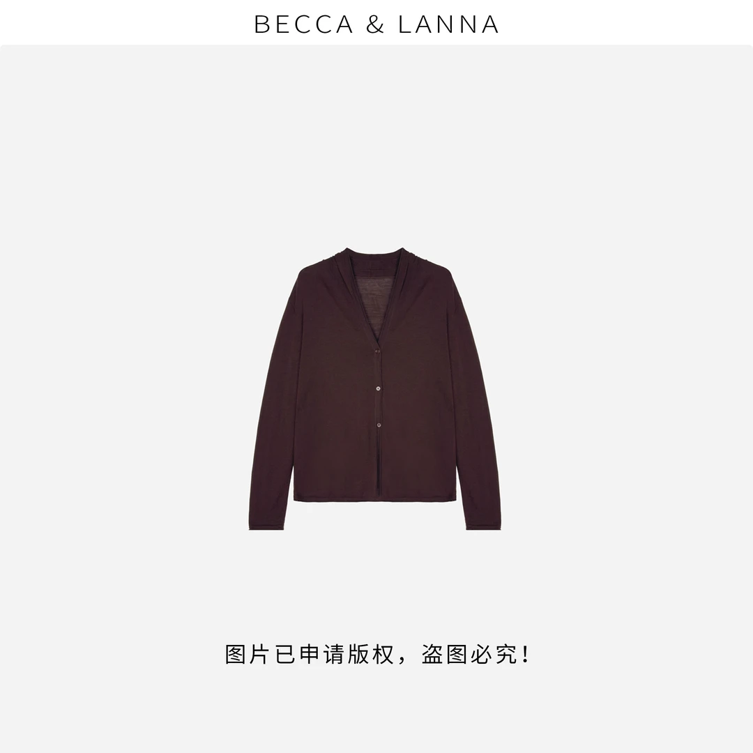 D0146 硬货哥女士高品质法式V领通勤纯绵羊毛开衫上衣 女装