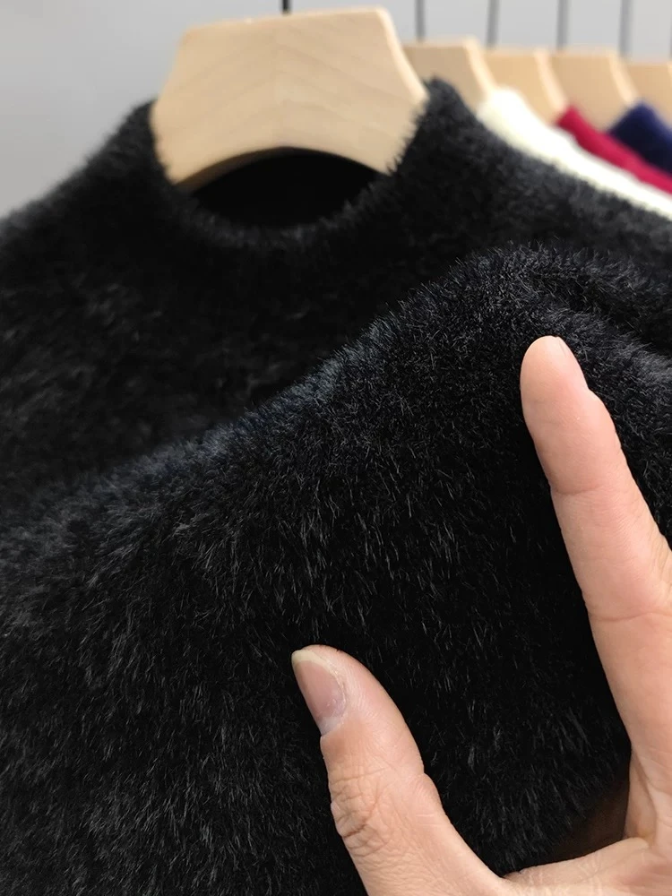 5300  新款水貂绒毛衣加厚半高领保暖衣冬季针织打底衫