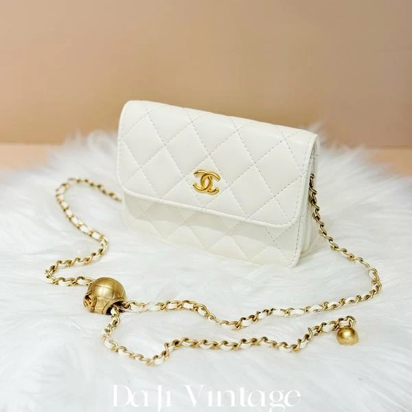 大吉中古/Chanel香奈儿白金金球零钱包斜挎包