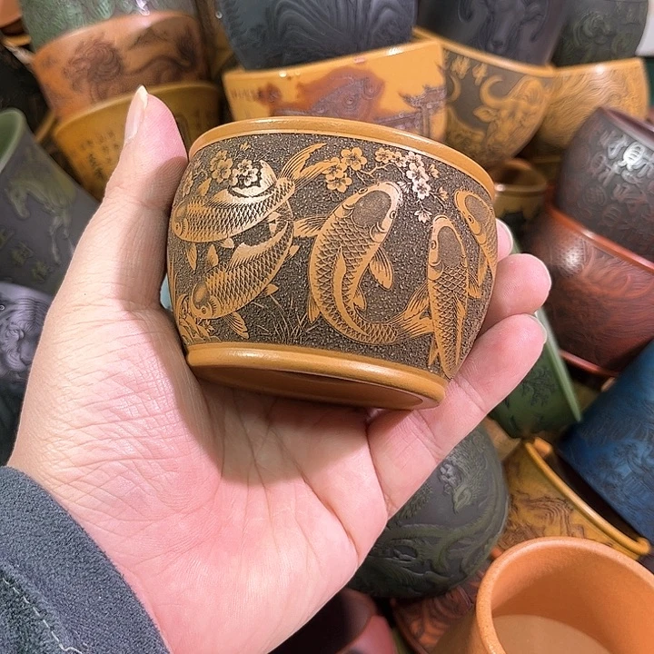 茶杯紫砂全手工紫砂主人杯