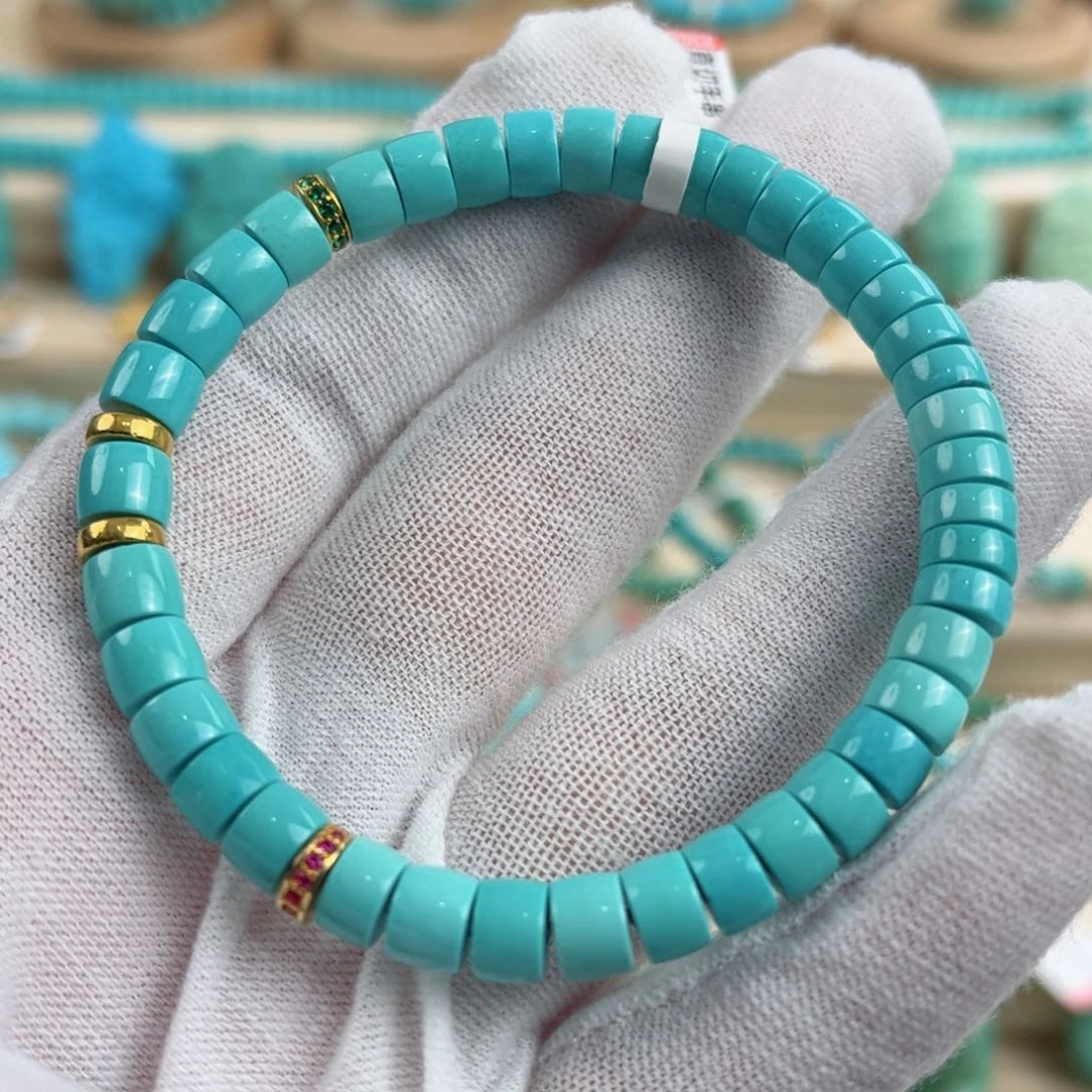 18K金镶嵌绿松石配饰