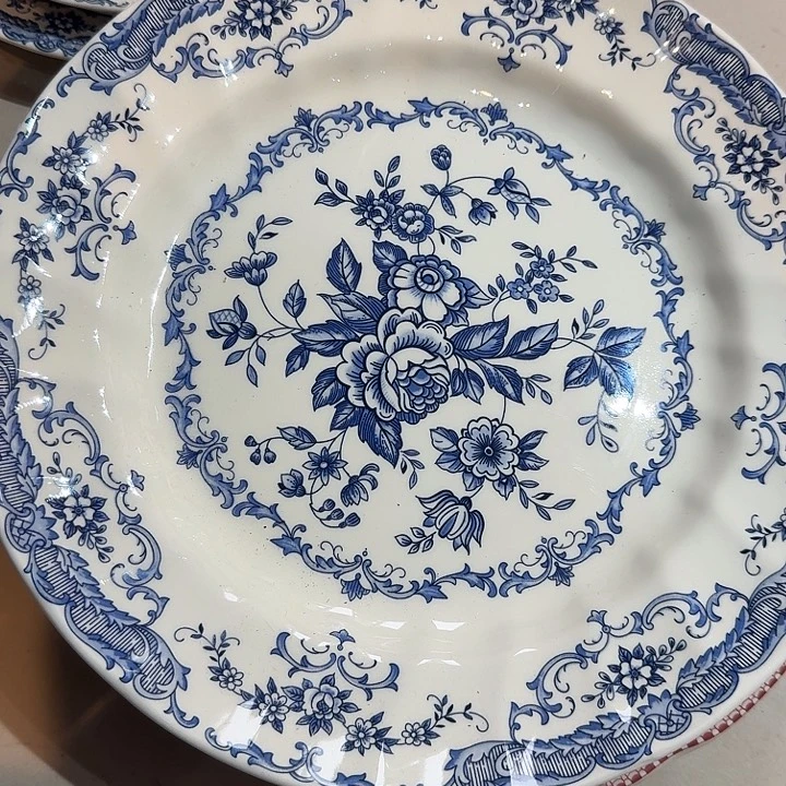 塑料微瑕波卡蓝10寸拼盘