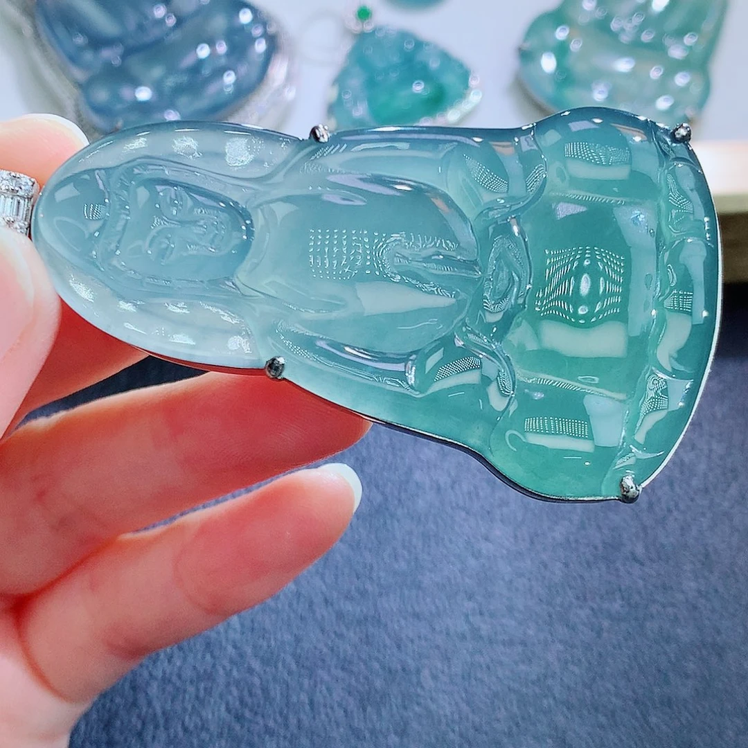 翡翠银S925镶嵌颈饰翡翠