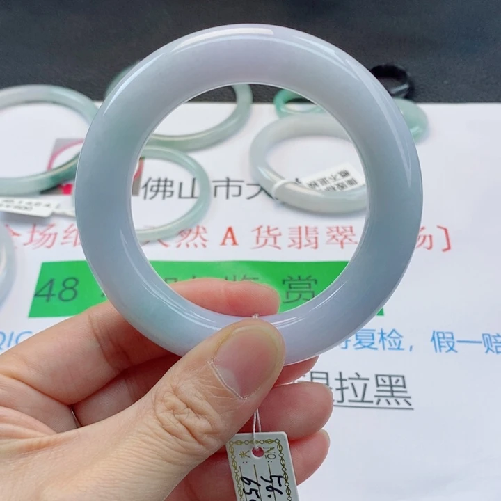 翡翠未镶嵌手镯大胖圆条手镯55-56圈口