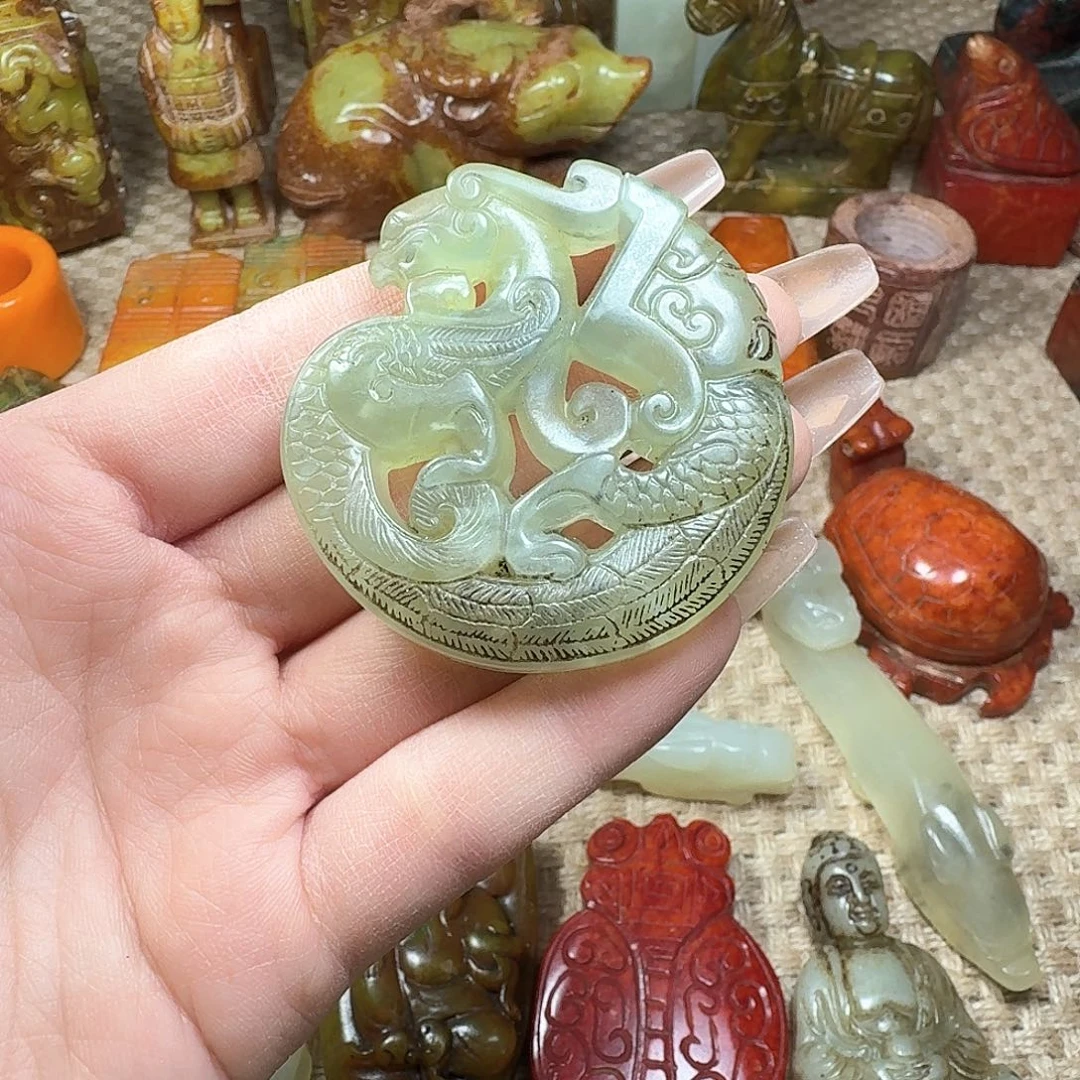 白玉菩提吊坠挂件