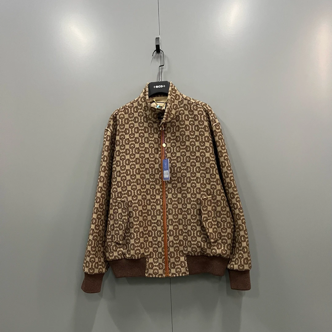 99新 GUCCI/古驰 满印图案长袖拉链夹克 54码