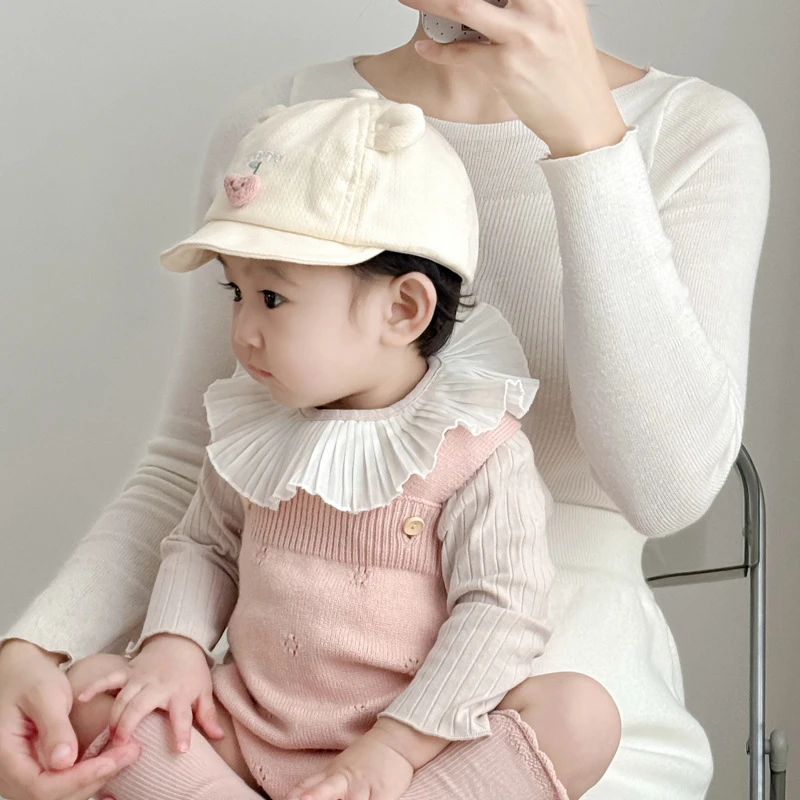 婴儿帽子春秋薄款可爱超萌女宝宝幼儿新生儿胎帽鸭舌遮阳防晒夏冬