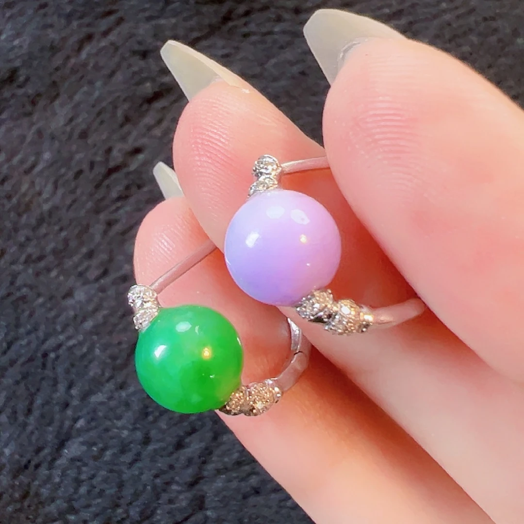 翡翠18K金镶嵌耳饰（福利款）签收后24小时鉴赏期