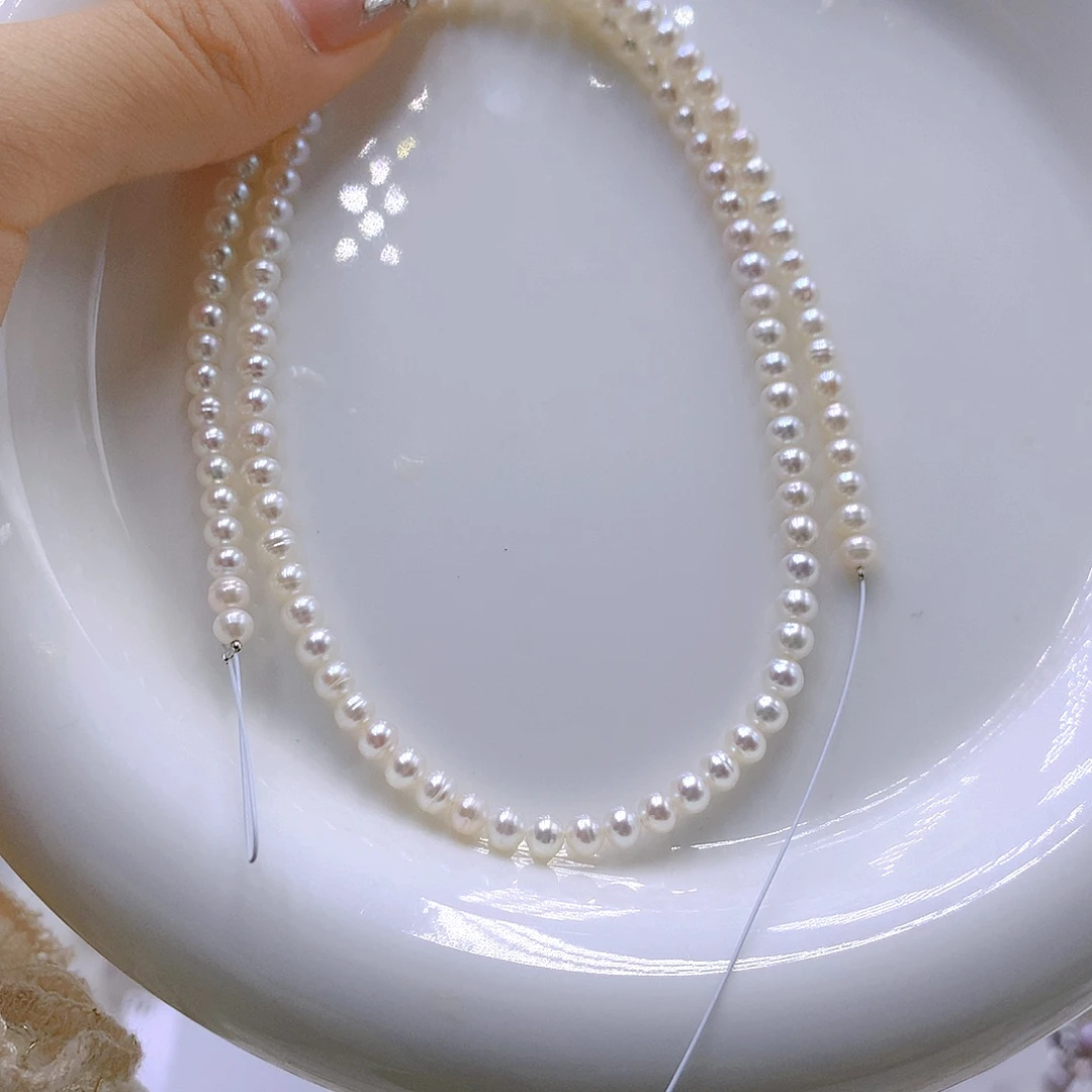 银S925镶嵌耳饰淡水珍珠春**花