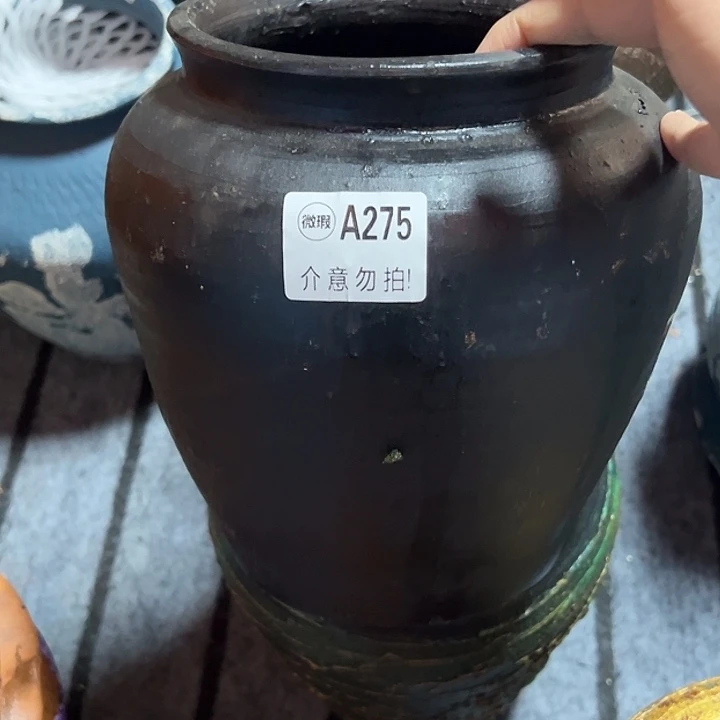 黑色坛子高20口14默认打孔