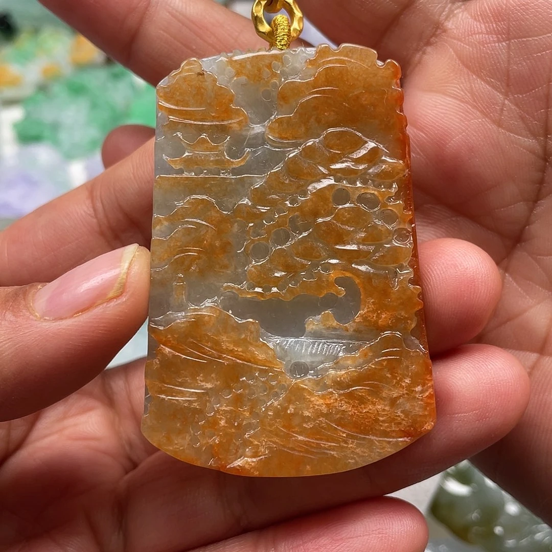 颈饰未镶嵌翡翠翡玉缘翡翠