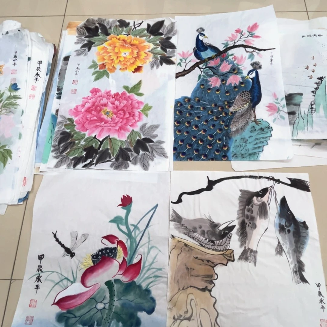 国画永平老师四张作品11111