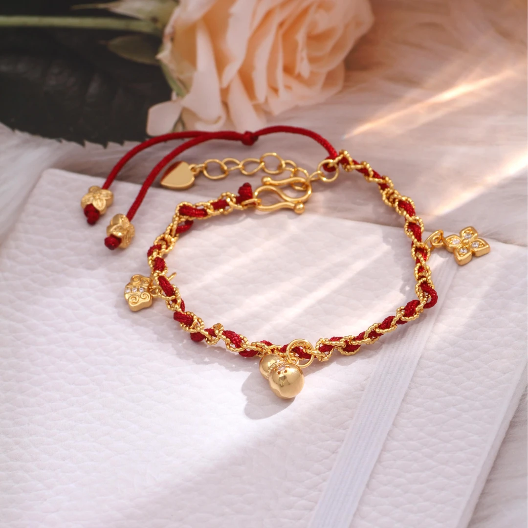 铜合金手链 《货号8947》新年礼物国风葫芦手链（链长15+5）