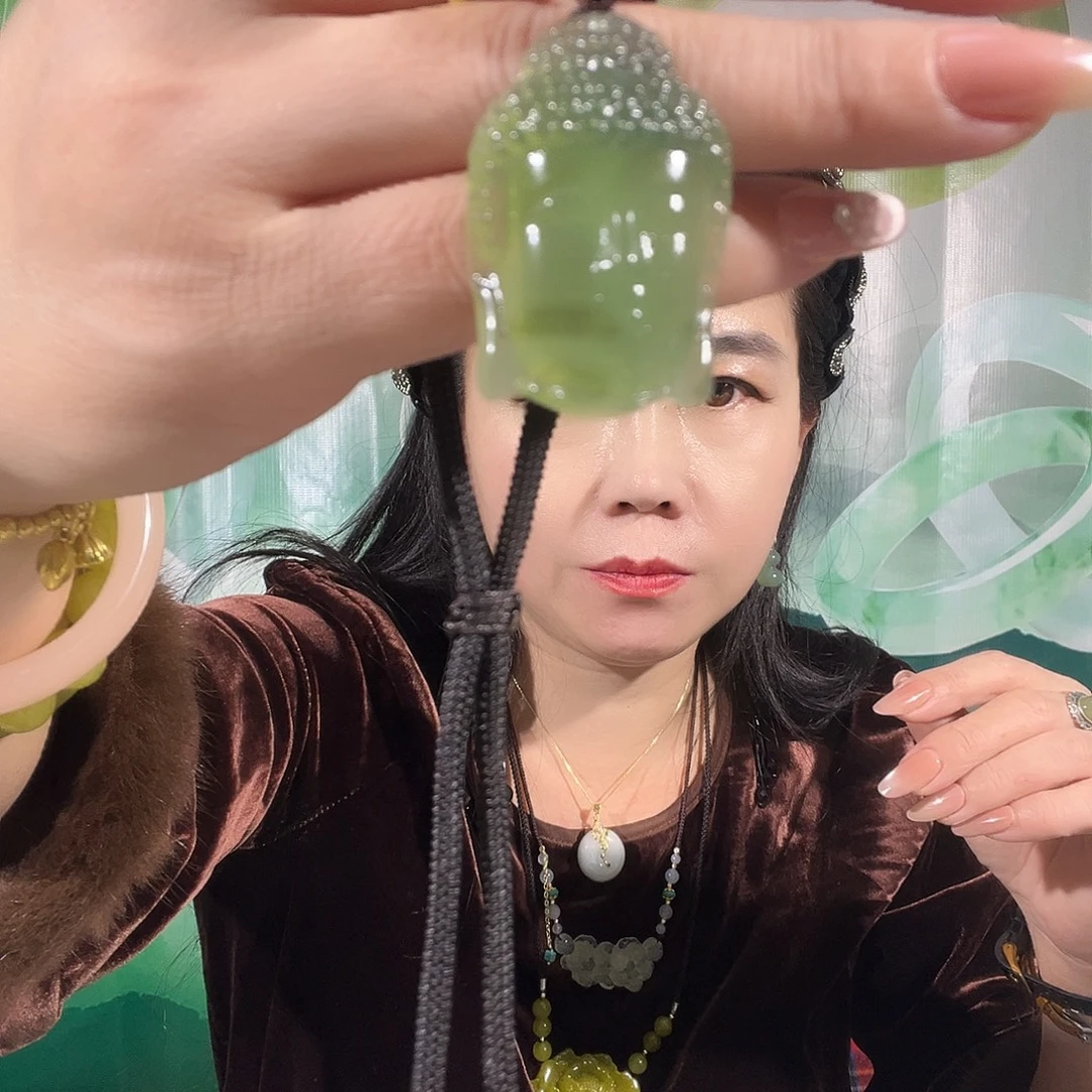 蛇纹石玉合金项链