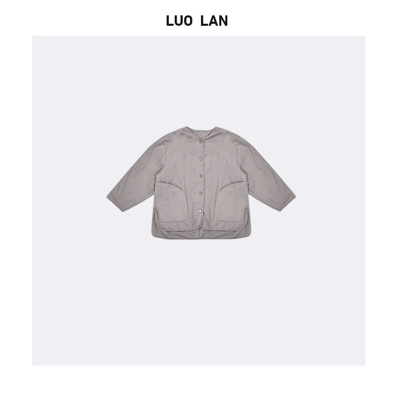 DAMEI OOTD 2024新品高级女装简约复古定制水洗竖条棉服 YLM00116