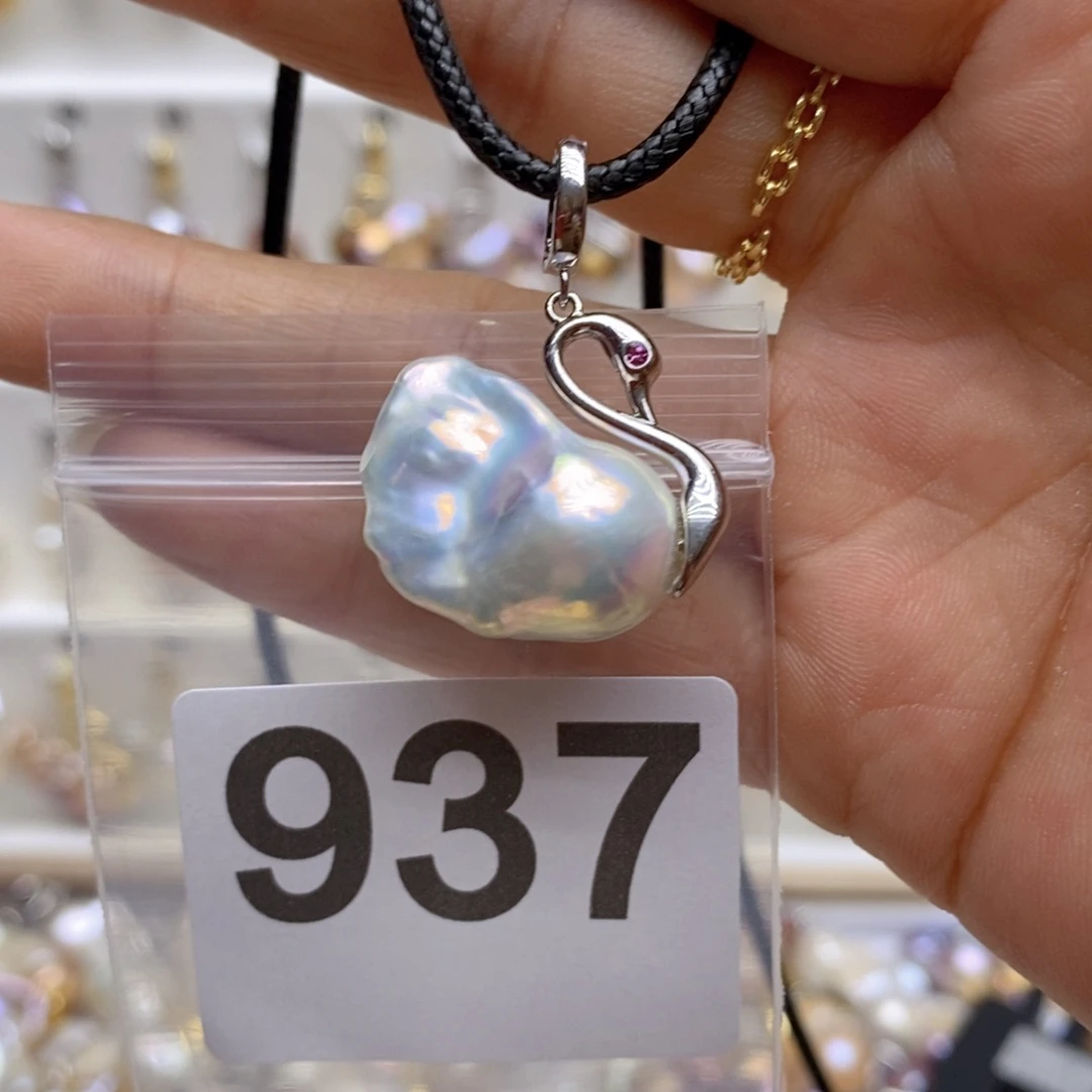 淡水珍珠颈饰银S925镶嵌937