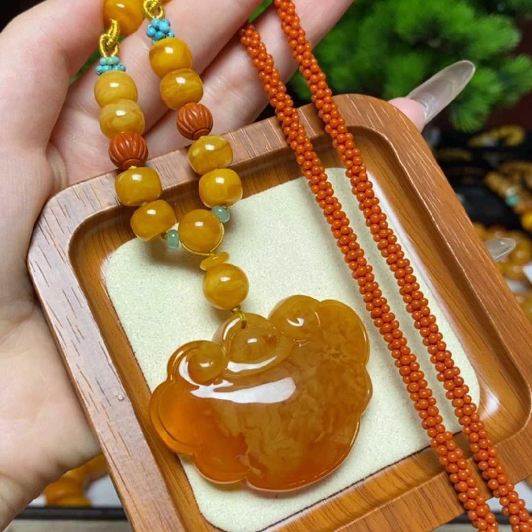 【闪购商品】蜜蜡颈饰未镶嵌项链
