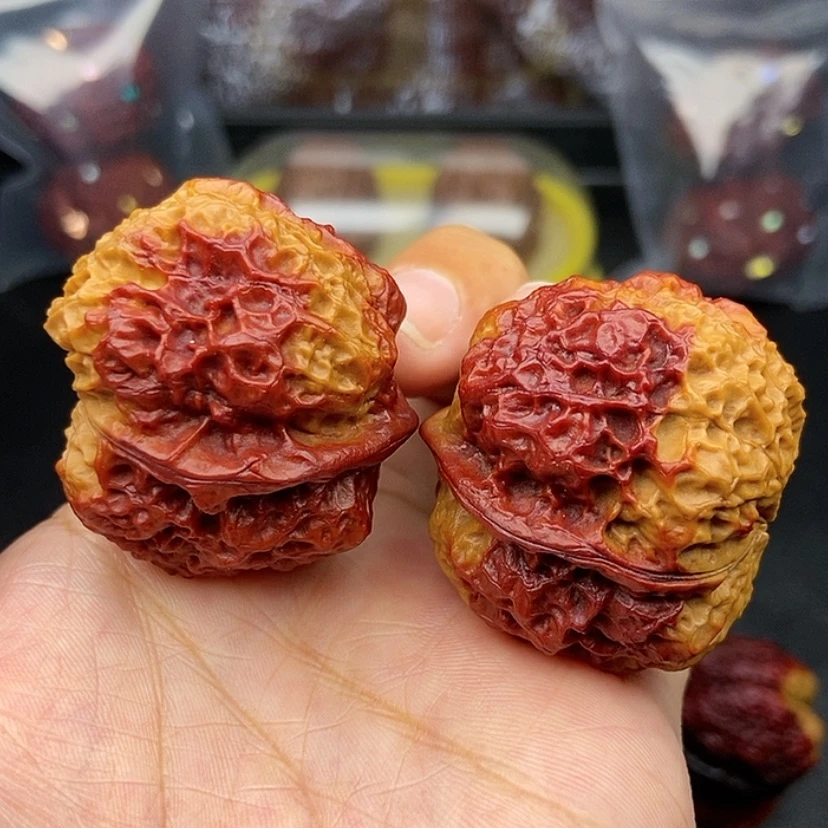 【闪购商品】把件文玩核桃39尺七彩火麒麟金蟾