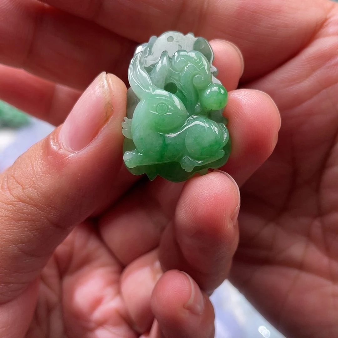 翡翠未镶嵌颈饰燕*
