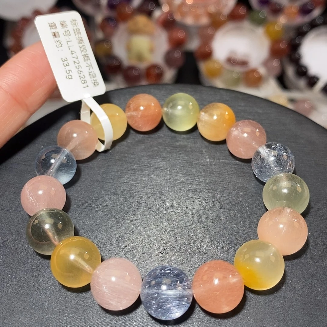 未镶嵌水晶手链F彩兔毛11.2