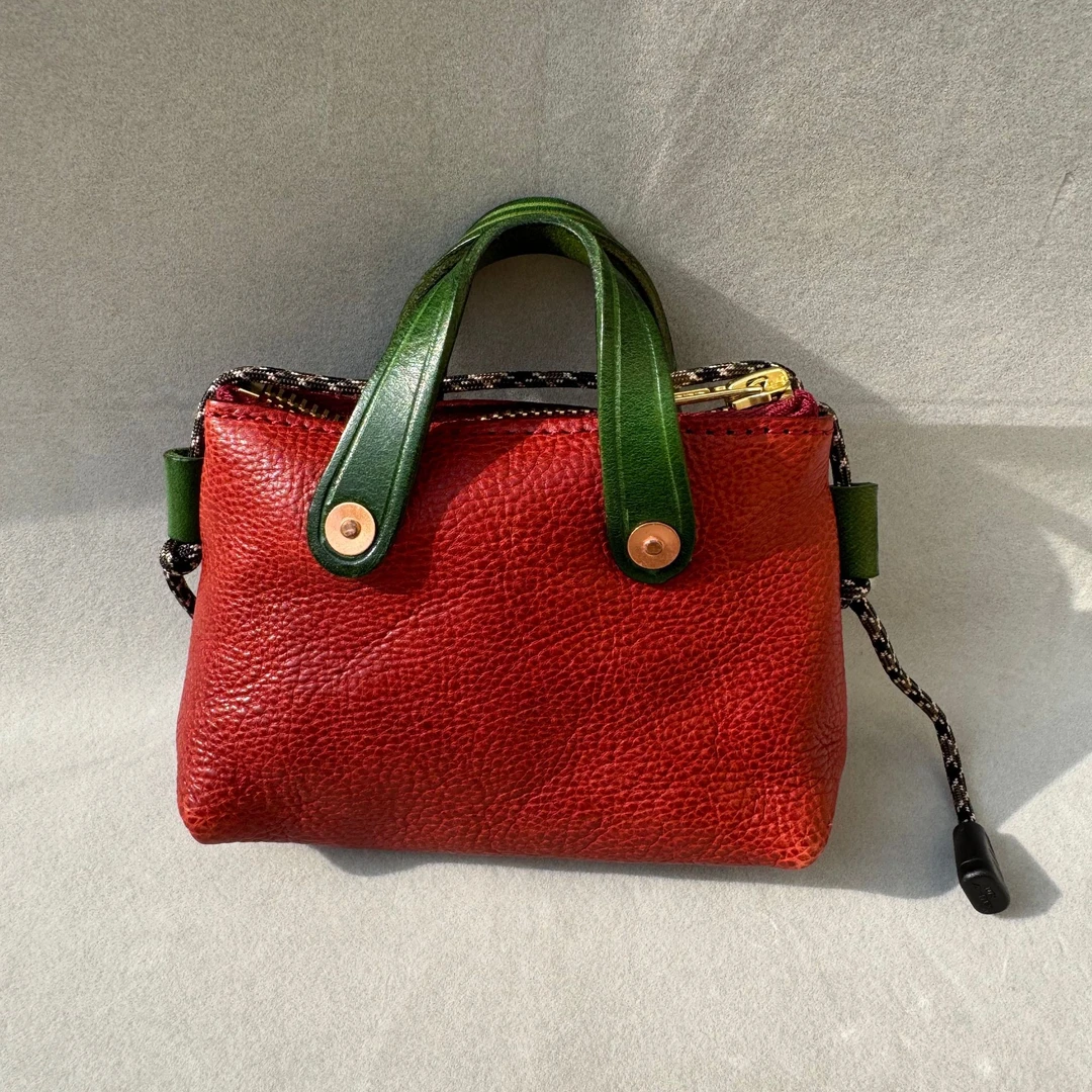 不凡家植鞣头层牛皮迷你小托特包包零钱包卡包斜挎口红包耳机包