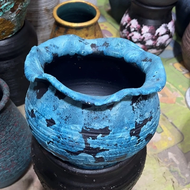 蓝色花边高15口18默认打孔