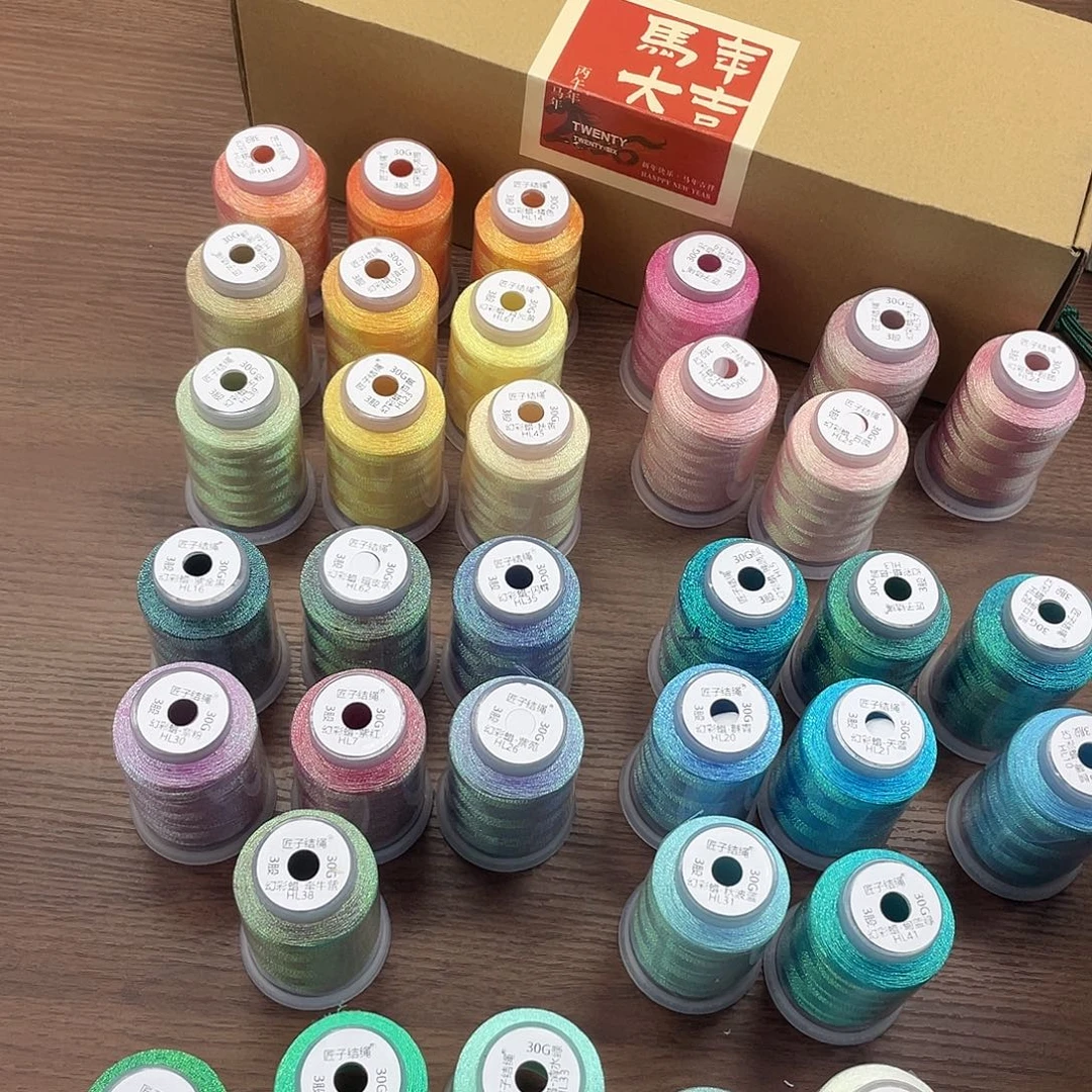 拾***福聚酯纤维3股30克幻彩蜡36色