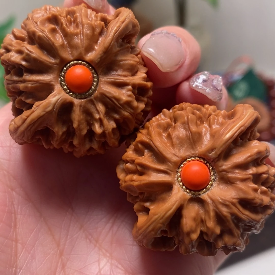 文玩核桃把件41尺寸宫灯狮子头