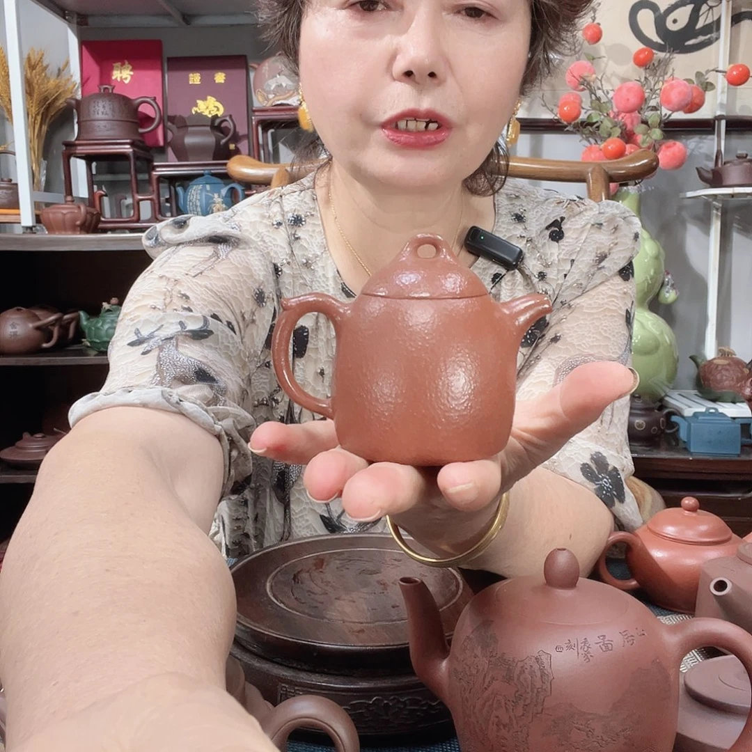 茶壶朱泥原矿紫砂壶