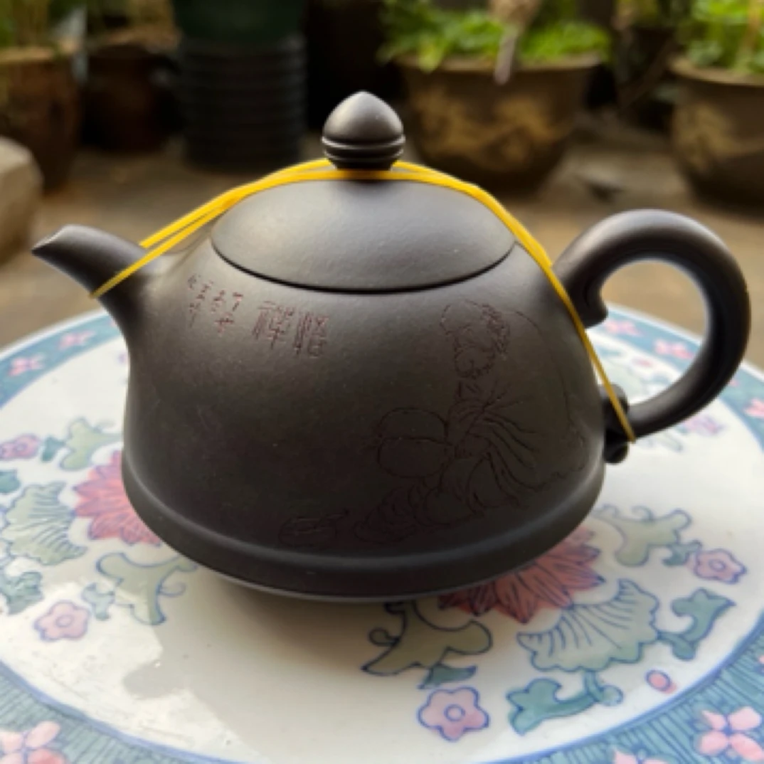 老黑料达摩紫砂壶