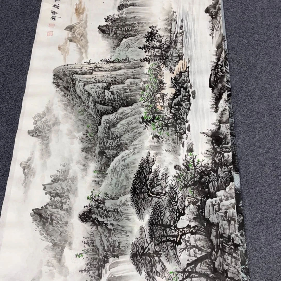 国画景**械山水作品手绘