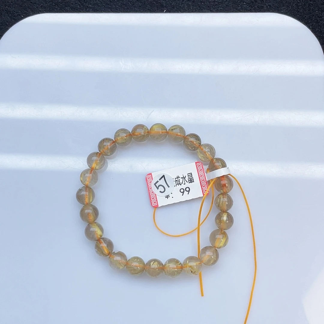 水晶手链未镶嵌发晶7mm+