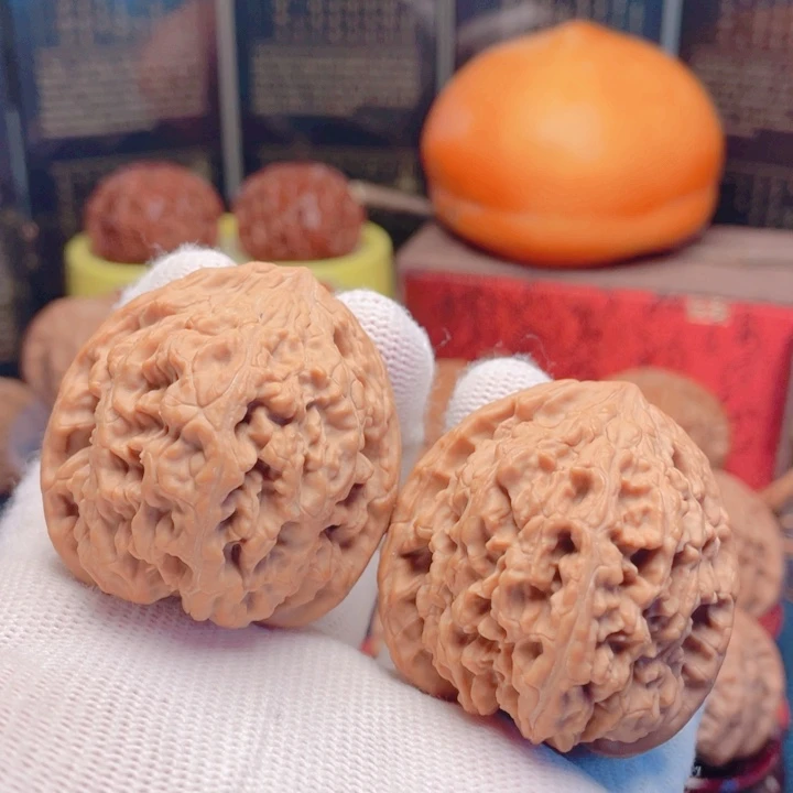 文玩核桃吊坠42全品牡丹纹