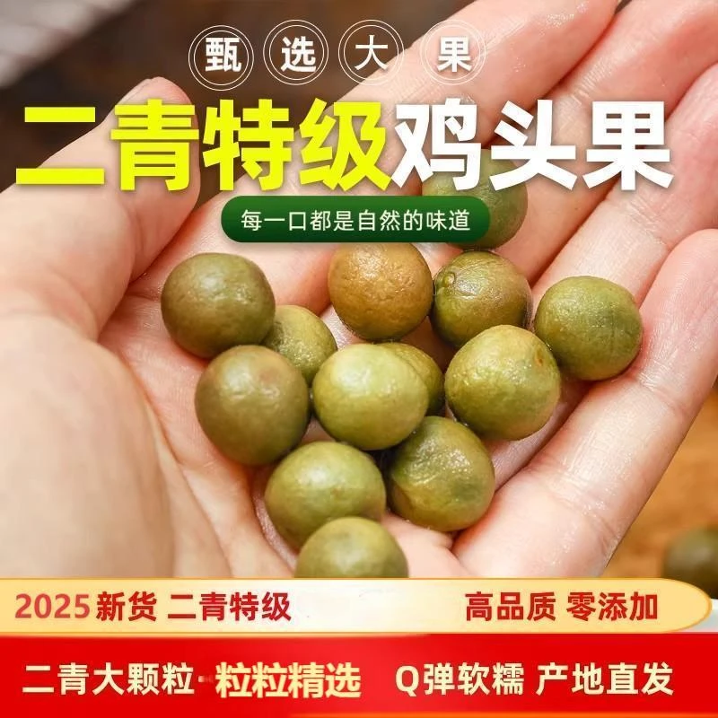 2025年新鲜高品质大颗粒鸡头果鸡头米芡实带壳二青特级13mm左右