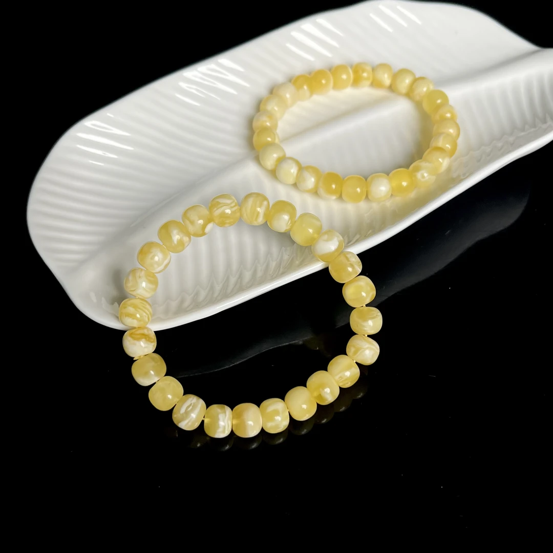 顶顶妖孽纹白花蜜手串X3006多样性发其一