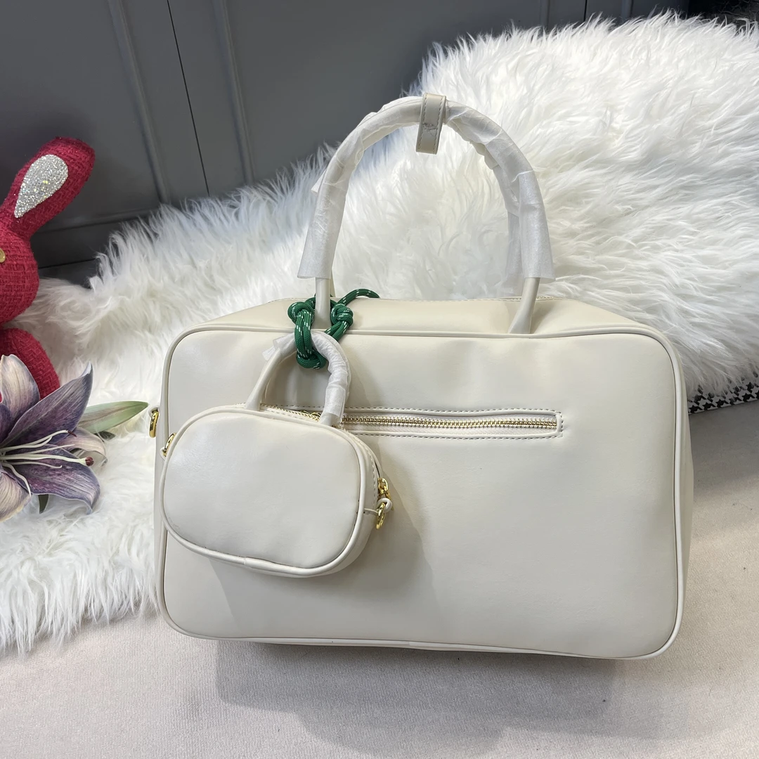 【小裴DY6021】手提包白色时尚休闲百搭简约单肩肩包斜跨