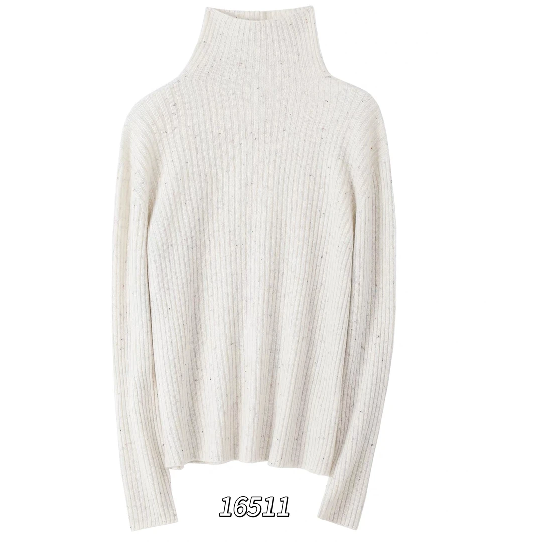 16511（部分无水洗唛，介意慎拍）CHUXUN新款点子纱高领针织衫