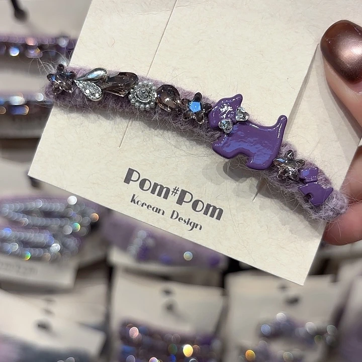 布艺铁合金狗子弯管压夹一个