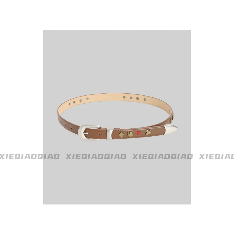 谢荞荞「扑克爱心腰带」小众设计新款扑克爱心发射小腰带