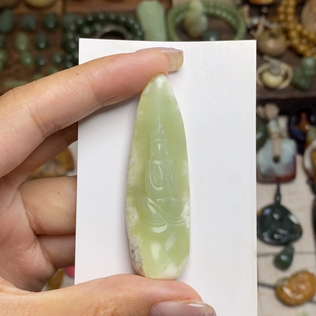 石***归岫岩河磨玉（透闪石质玉）未镶嵌颈饰