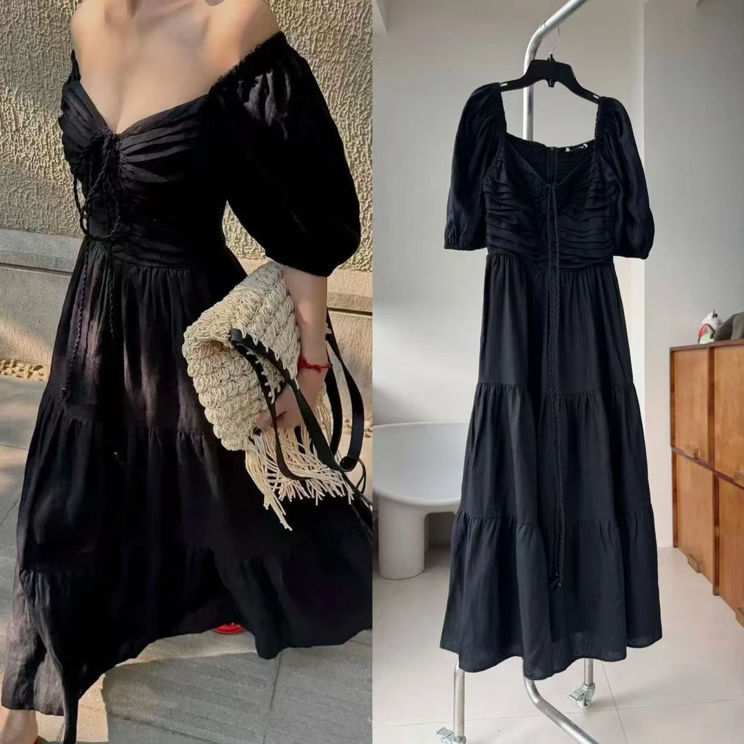 小众法式优雅麻料连衣裙丨气场拉满连衣裙