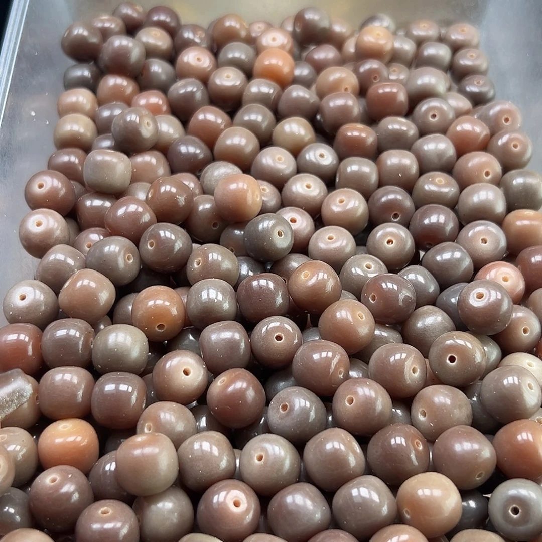手串菩提根/象牙果卡13左右老料干磨玉化冰咖桶150颗
