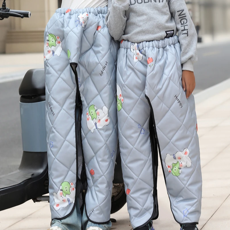 电瓶车挡风被冬骑摩托车后座分腿保暖护膝挡风裙加厚防水防风围裙