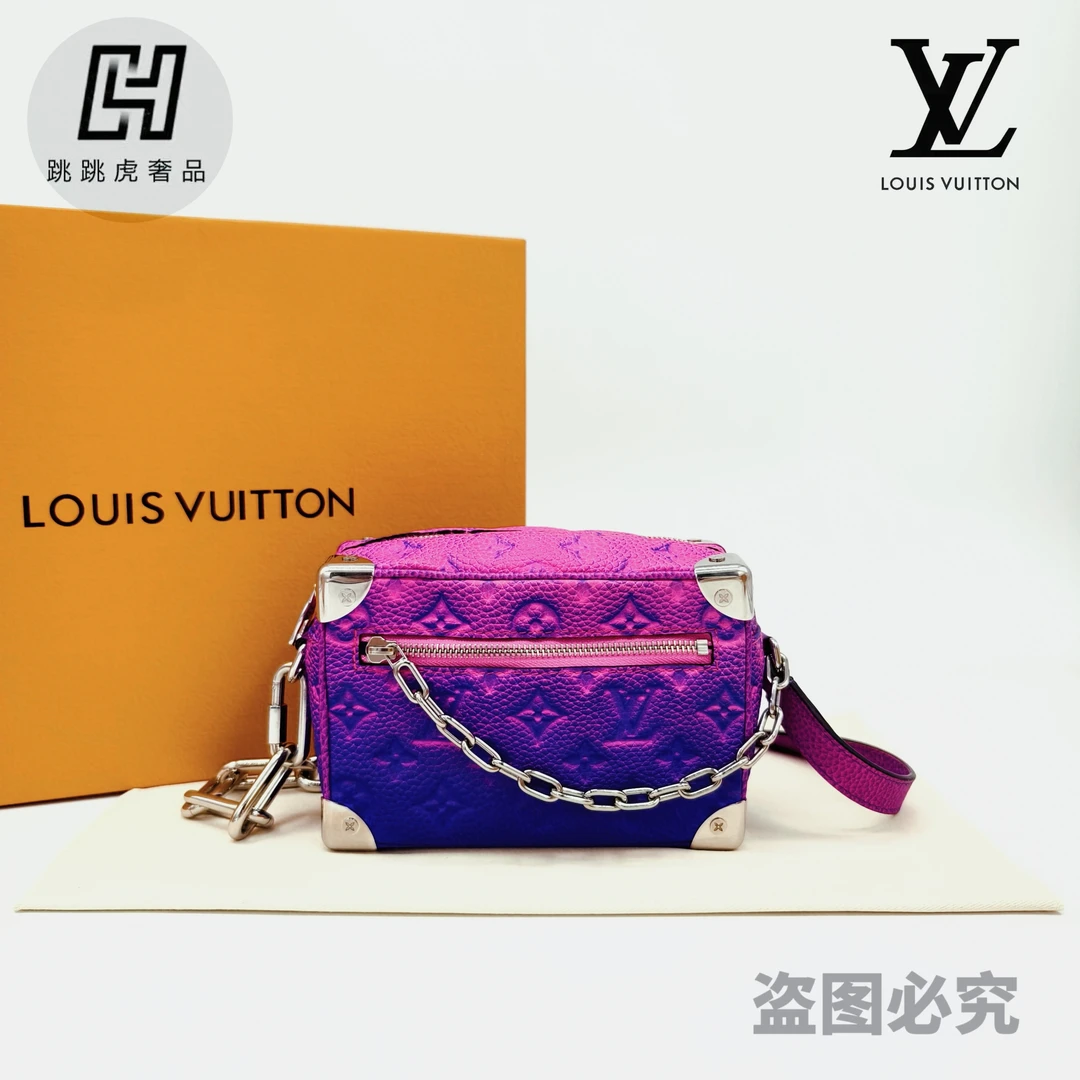 99新 LouisVuitton/路易威登 minisofttrunk秀款渐变盒子包